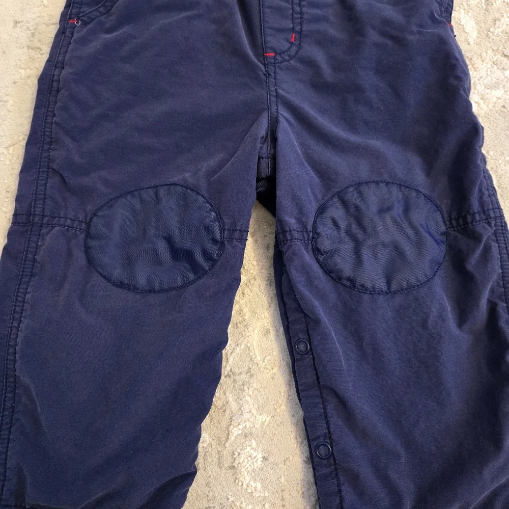 Vintage Y2k 2001 Gymboree Navy Blue Yellow Snow Buddies Overalls